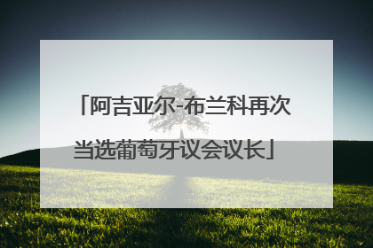 阿吉亚尔-布兰科再次当选葡萄牙议会议长